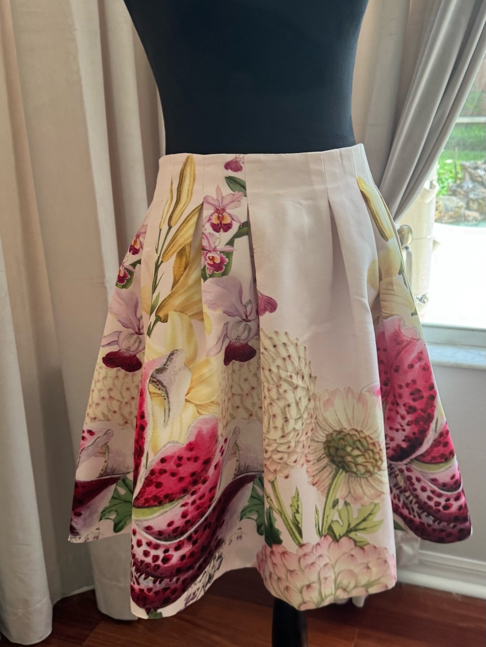 Ted Baker light pink  Skirt with Pink & Yellow Floral Print